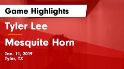Tyler Lee  vs Mesquite Horn  Game Highlights - Jan. 11, 2019