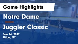 Notre Dame  vs Juggler Classic Game Highlights - Jan 14, 2017