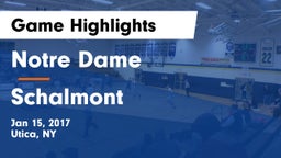 Notre Dame  vs Schalmont  Game Highlights - Jan 15, 2017