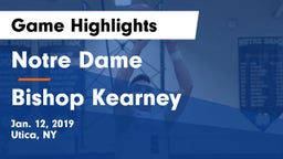 Notre Dame  vs Bishop Kearney  Game Highlights - Jan. 12, 2019