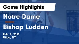 Notre Dame  vs Bishop Ludden  Game Highlights - Feb. 2, 2019