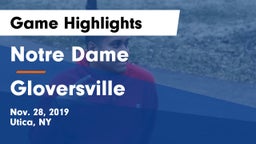 Notre Dame  vs Gloversville  Game Highlights - Nov. 28, 2019