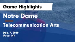 Notre Dame  vs Telecommunication Arts Game Highlights - Dec. 7, 2019