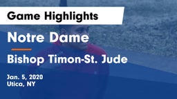 Notre Dame  vs Bishop Timon-St. Jude  Game Highlights - Jan. 5, 2020