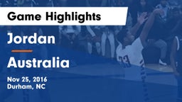 Jordan  vs Australia Game Highlights - Nov 25, 2016