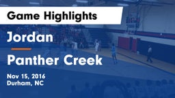Jordan  vs Panther Creek  Game Highlights - Nov 15, 2016
