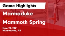 Marmaduke  vs Mammoth Spring  Game Highlights - Nov. 20, 2021