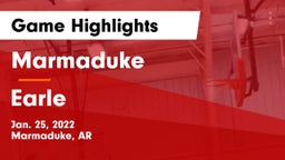 Marmaduke  vs Earle  Game Highlights - Jan. 25, 2022