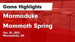 Marmaduke  vs Mammoth Spring  Game Highlights - Oct. 30, 2023