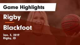 Rigby  vs Blackfoot  Game Highlights - Jan. 3, 2019