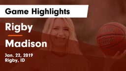 Rigby  vs Madison  Game Highlights - Jan. 22, 2019