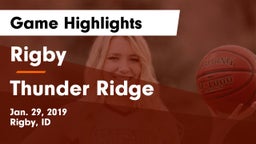 Rigby  vs Thunder Ridge  Game Highlights - Jan. 29, 2019