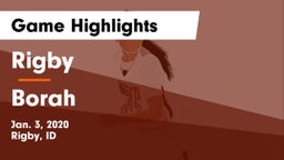 Rigby  vs Borah  Game Highlights - Jan. 3, 2020