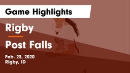 Rigby  vs Post Falls  Game Highlights - Feb. 23, 2020