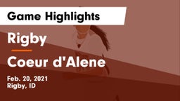 Rigby  vs Coeur d'Alene  Game Highlights - Feb. 20, 2021