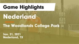 Nederland  vs The Woodlands College Park  Game Highlights - Jan. 21, 2021