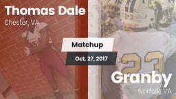 Matchup: Thomas Dale  vs. Granby  2017