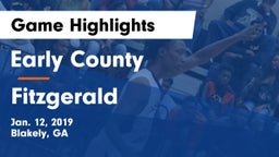 Early County  vs Fitzgerald  Game Highlights - Jan. 12, 2019