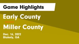 Early County  vs Miller County  Game Highlights - Dec. 16, 2022