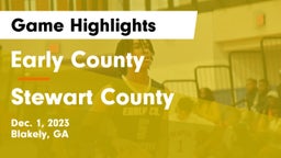 Early County  vs Stewart County  Game Highlights - Dec. 1, 2023