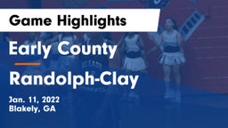 Early County  vs Randolph-Clay  Game Highlights - Jan. 11, 2022