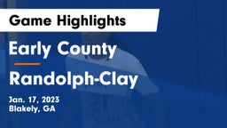 Early County  vs Randolph-Clay  Game Highlights - Jan. 17, 2023