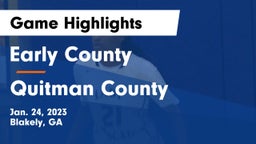 Early County  vs Quitman County Game Highlights - Jan. 24, 2023