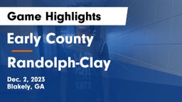 Early County  vs Randolph-Clay  Game Highlights - Dec. 2, 2023