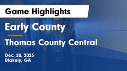 Early County  vs Thomas County Central  Game Highlights - Dec. 28, 2023