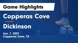 Copperas Cove  vs Dickinson  Game Highlights - Jan. 7, 2022