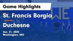 St. Francis Borgia  vs Duchesne  Game Highlights - Jan. 21, 2020