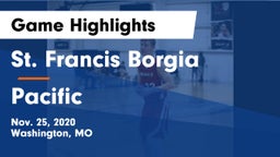 St. Francis Borgia  vs Pacific  Game Highlights - Nov. 25, 2020