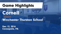 Cornell  vs Winchester Thurston School Game Highlights - Dec 12, 2016