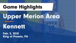 Upper Merion Area  vs Kennett  Game Highlights - Feb. 5, 2018