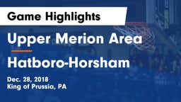 Upper Merion Area  vs Hatboro-Horsham  Game Highlights - Dec. 28, 2018