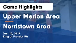 Upper Merion Area  vs Norristown Area  Game Highlights - Jan. 10, 2019