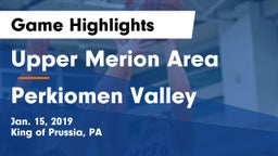 Upper Merion Area  vs Perkiomen Valley  Game Highlights - Jan. 15, 2019