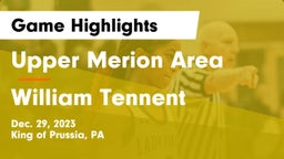 Upper Merion Area  vs William Tennent  Game Highlights - Dec. 29, 2023