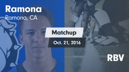 Matchup: Ramona  vs. RBV 2016