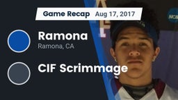 Recap: Ramona  vs. CIF Scrimmage 2017