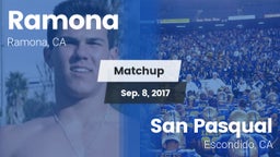 Matchup: Ramona  vs. San Pasqual  2017