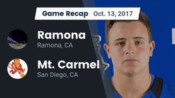 Recap: Ramona  vs. Mt. Carmel  2017