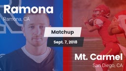 Matchup: Ramona  vs. Mt. Carmel  2018
