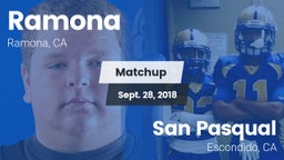Matchup: Ramona  vs. San Pasqual  2018