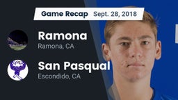 Recap: Ramona  vs. San Pasqual  2018