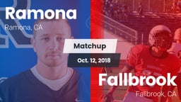 Matchup: Ramona  vs. Fallbrook  2018