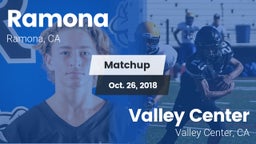 Matchup: Ramona  vs. Valley Center  2018