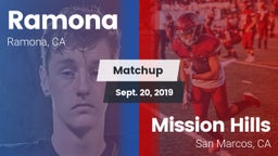 Matchup: Ramona  vs. Mission Hills  2019