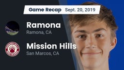 Recap: Ramona  vs. Mission Hills  2019