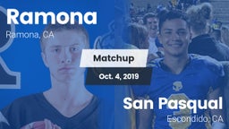Matchup: Ramona  vs. San Pasqual  2019